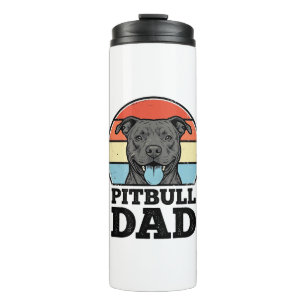 Termo Diseño de camiseta de Papá Pitbull amante de los p