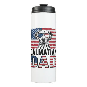 Termo Diseño de camiseta de perro vintage patriota padre