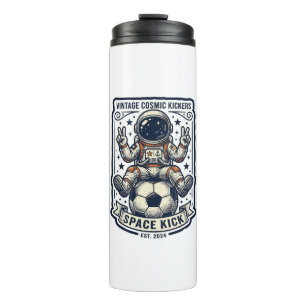 Termo Diseño de camiseta de signo de paz de fútbol de as