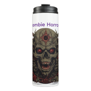 Termo Diseño de camiseta de terror de zombi espeluznante