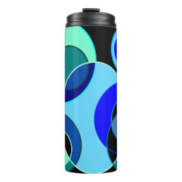 Termo Diseño de círculos de intersección azul y verde