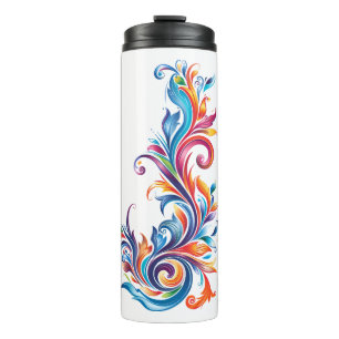 Termo diseño de colores abstractos "Vórtice Cromático"