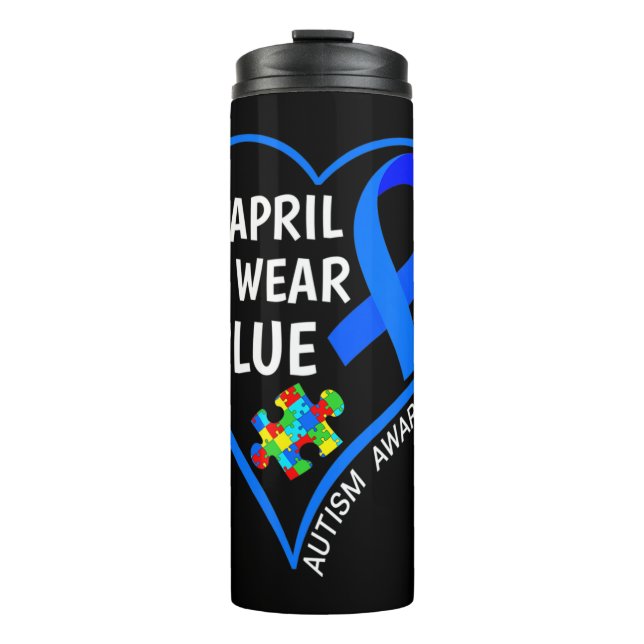 Termo Diseño de conciencia del autismo con cinta de auti (Anverso)