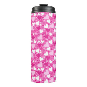 Termo Diseño de Corazones Rosas para la Concienciación s