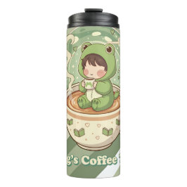Termo Diseño de Cuento de Café de Rana Adorable
