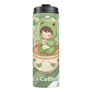 Termo Diseño de Cuento de Café de Rana Adorable