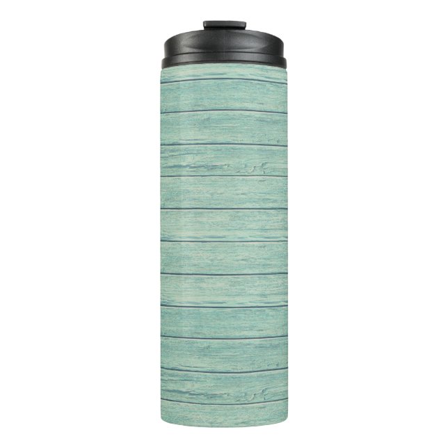 Termo Diseño de Driftwood Beach Thermal Tumbler. Jade (Anverso)