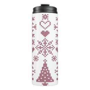 Termo Diseño de ejemplo de patrón cruzado de navidades