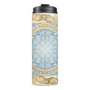Termo Diseño de época dorado ornamental