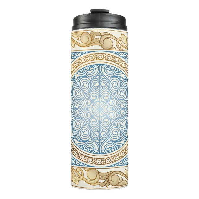 Termo Diseño de época dorado ornamental (Anverso)