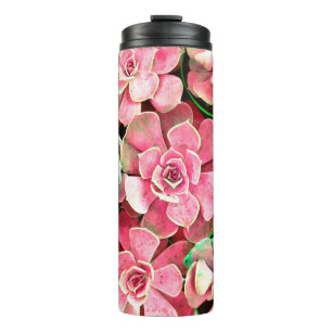 Termo diseño de flor cactus para retrogro boda romántico