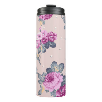 Termo diseño de flores adorables ilustraciones textiles,