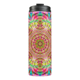 Termo Diseño de flores de Mandala