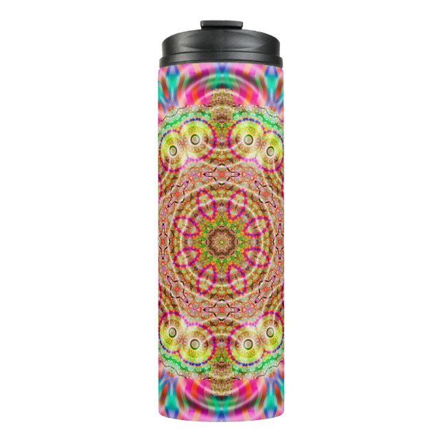 Termo Diseño de flores de Mandala (Anverso)