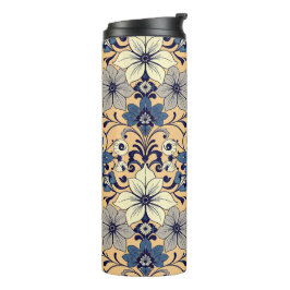 Termo Diseño de follaje decorativo vintage