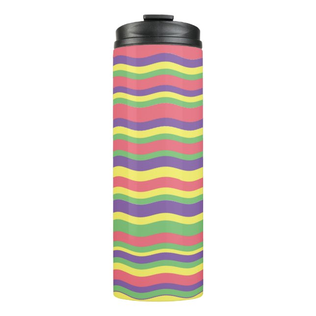 Termo Diseño de franjas coloridas (Anverso)