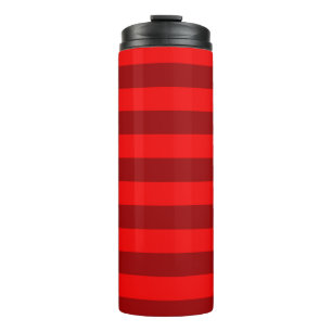 Termo Diseño de franjas rojas y maroon