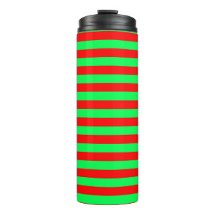 Termo Diseño de franjas rojas y verdes