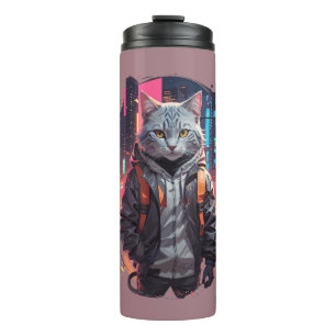 Termo Diseño de gato callejero urbano
