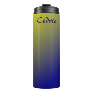 Termo Diseño de gradiente amarillo y azul