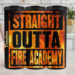 Termo Diseño de graduación de la academia de bomberos