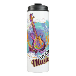 Termo Diseño de guitarra pintado digitalmente