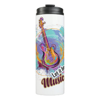 Termo Diseño de guitarra pintado digitalmente