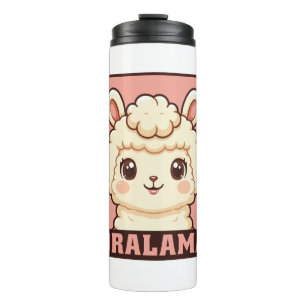 Termo Diseño de ilustración de llama adorable