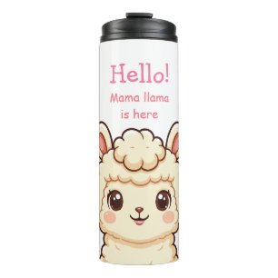 Termo Diseño de ilustración de llama linda