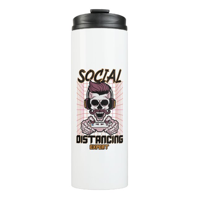 Termo Diseño de juegos experto en distanciamiento social (Anverso)