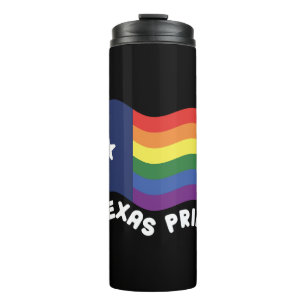 Termo Diseño de la bandera arcoiris en Texas para person