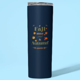 Termo Diseño de la Brisa Caída y las Hojas de Otoño