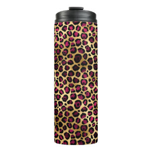 Termo Diseño de la Serie Leopardo Burgundy y Gold 2