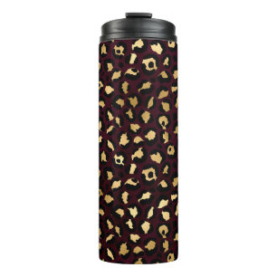 Termo Diseño de la serie Leopardo Burgundy y Gold 8