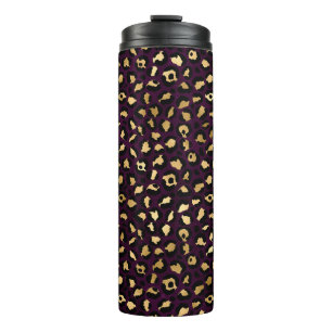 Termo Diseño de la serie Leopardo púrpura y dorado 2