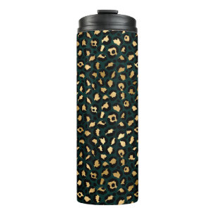 Termo Diseño de la serie Leopardo Teal y Gold 1