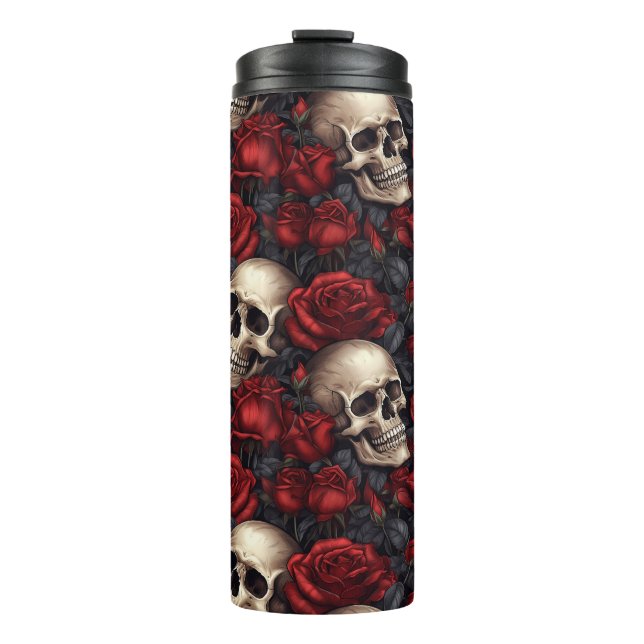 Termo Diseño de la serie Skull y Rosas 10 (Anverso)