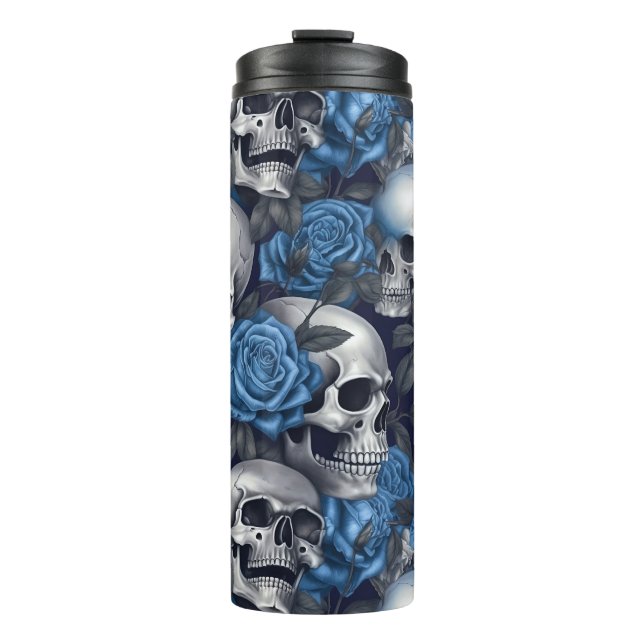 Termo Diseño de la serie Skull y Rosas 12 (Anverso)