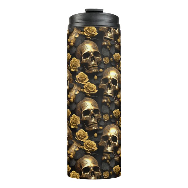 Termo Diseño de la serie Skull y Rosas 8 (Anverso)