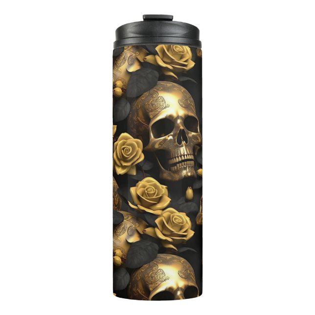 Termo Diseño de la serie Skull y Rosas 8 (Anverso)