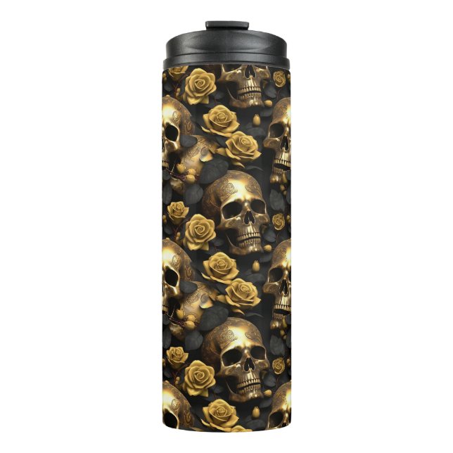 Termo Diseño de la serie Skull y Rosas 8 (Anverso)