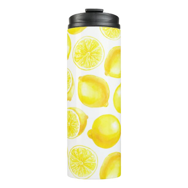 Termo Diseño de limones acuarelas (Anverso)