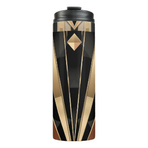 Termo Diseño de lujo geométrico de sol naciente Art Deco