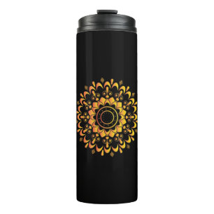Termo Diseño de Mandala Único Dorado-95747