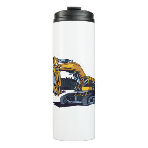 Termo Diseño de maquinaria de excavadora amarilla