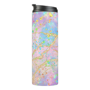 Termo diseño de mármol de tinta colorida femenina