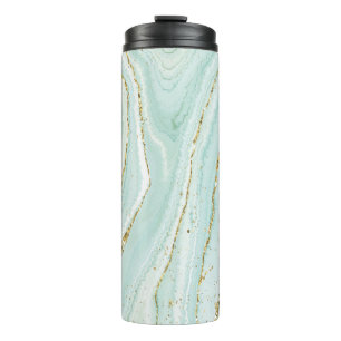 Termo diseño de mármol líquido pintado a mano elegante c