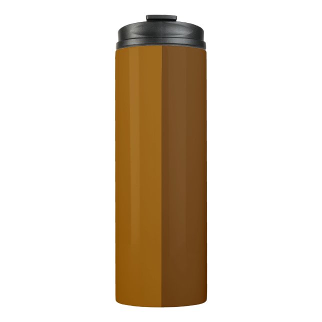 Termo Diseño de medias partes marrón oscuro claro (Anverso)