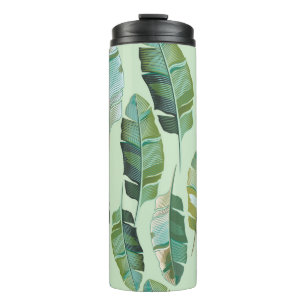 Termo Diseño de moda con plantas de plátanos tropicale