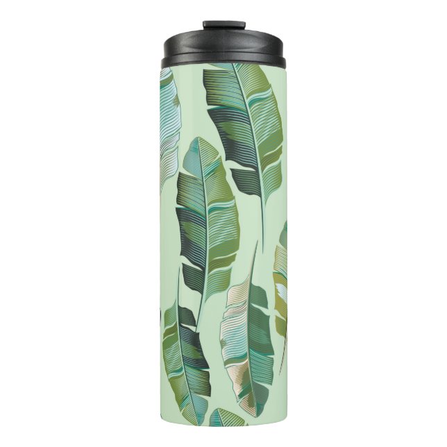 Termo Diseño de moda con plantas de plátanos tropicales (Anverso)